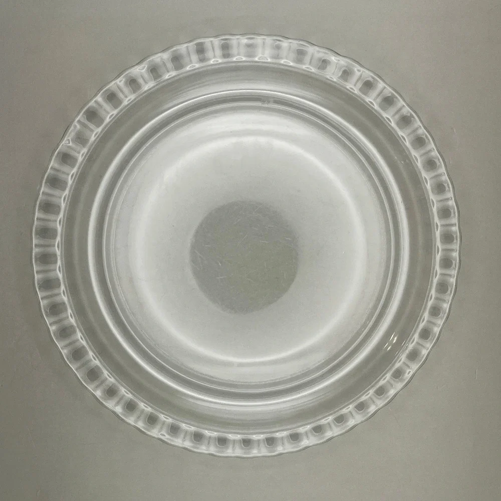 Vtg Clear Glass Thumbprint‎ Edge Salad Luncheon Plate 8.25